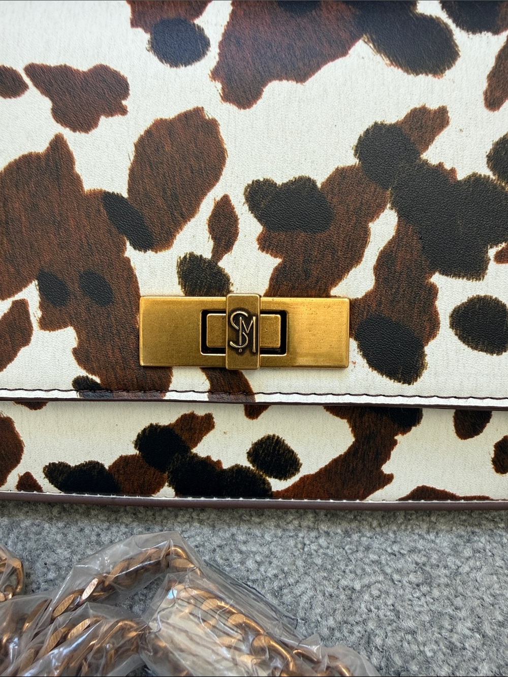 NWT Steve Madden Cowhide-Print Crossbody Bag - Picture 4 of 16